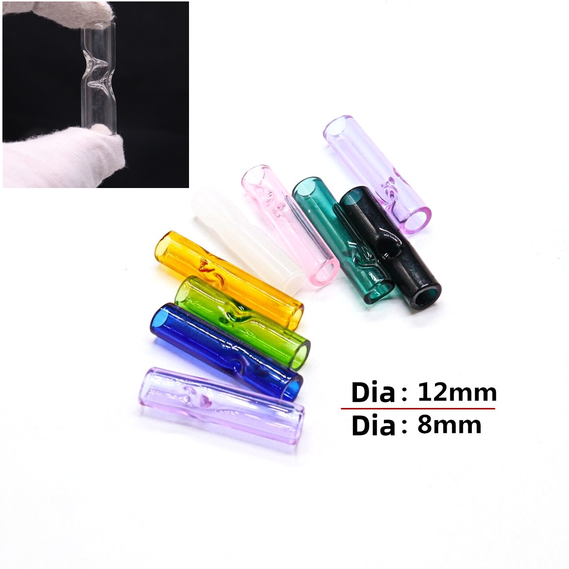 Accessories For Vaping - 4 adet yuvarlak ağız cam sigara