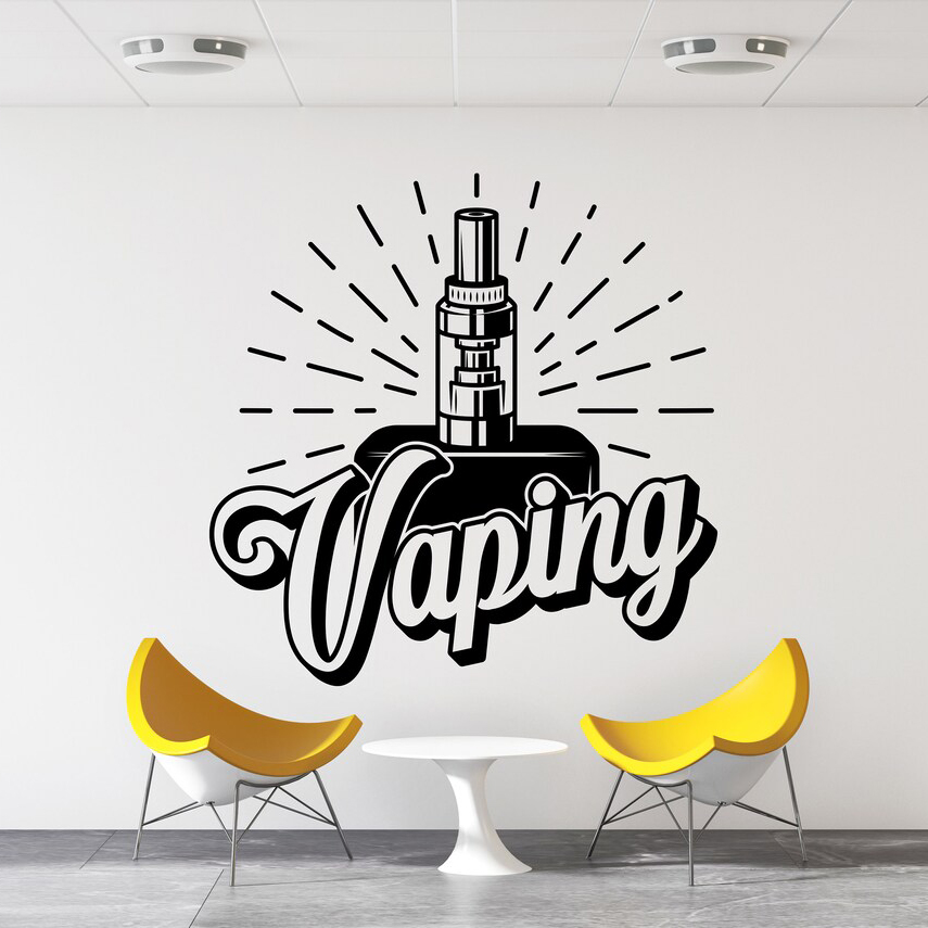 Vaping Store - Vape dükkanı duvar çıkartması pencere Sticker