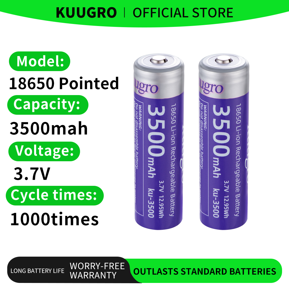 Vape Battery 18650 - Kuugro Ku-3500 18650 Pil 3500mAh 3.7V